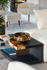 DECO JAZZ splashed amber bowl