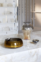 deco jazz amber bowl
