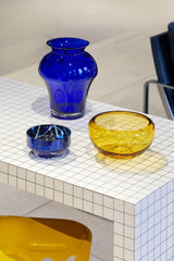 MOON mini splashed cobalt bowl