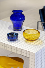 small round amber bowl (translucent)