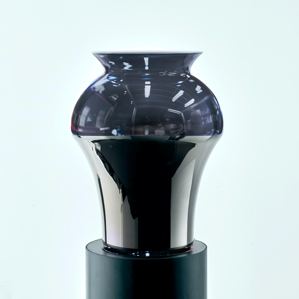 TROPHY vase titanium navy blue