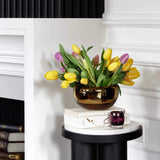 DECO round amber bowl