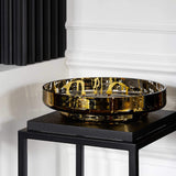 MOON large splashed amber bowl