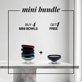 DECO mini splashed navy blue bowl