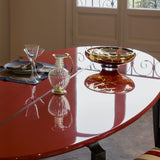 DECO large splashed amber bowl