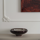 DECO large mirrored purple bowl