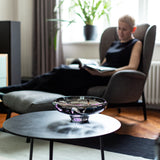 DECO large splashed purple bowl