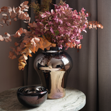 TROPHY vase titanium chocolate brown