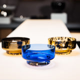 MOON mini translucent cobalt bowl