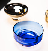 MOON mini translucent cobalt bowl