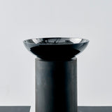 IN-BETWEEN flat splashed black bowl