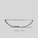 TITAN flat splashed white bowl