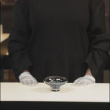 DECO mini splashed navy blue bowl