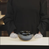 DECO round navy blue bowl