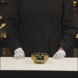 MOON mini splashed amber bowl