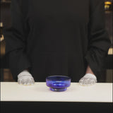 MOON mini translucent cobalt bowl