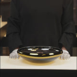 DECO flat amber bowl