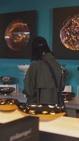 MOON large amber bowl