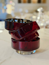 MOON mini splashed red bowl