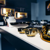 MOON mini splashed amber bowl