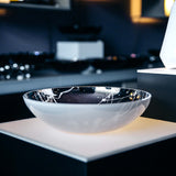 IN-BETWEEN flat splashed white bowl