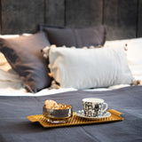 MOON mini splashed amber bowl