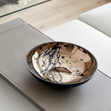TITAN flat splashed black bowl