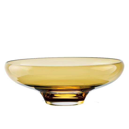 large translucent amber bowl