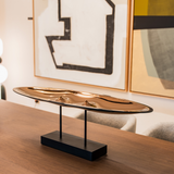 GLASS SCULPTURE-BOAT