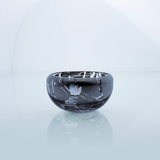 DECO round splashed navy blue bowl