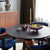 DECO splashed purple round bowl