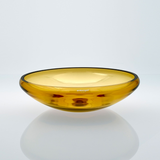 TRANSLUCENT flat amber bowl