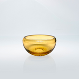 TRANSLUCENT deco round amber bowl