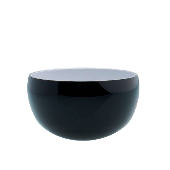 black&white large round bowl