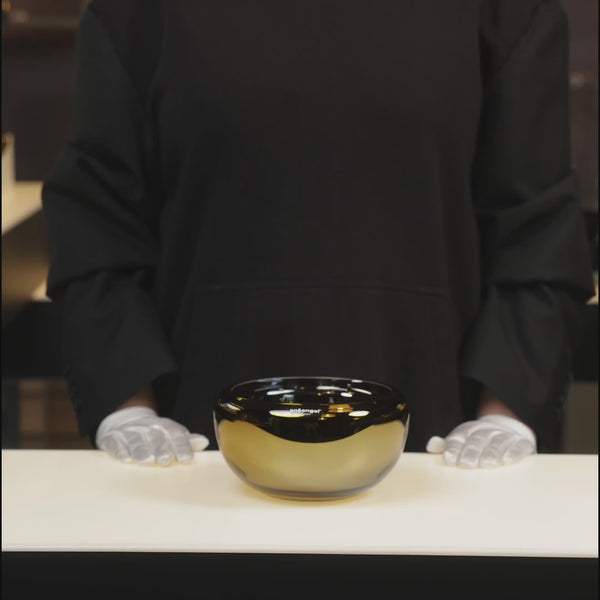 DECO round amber bowl