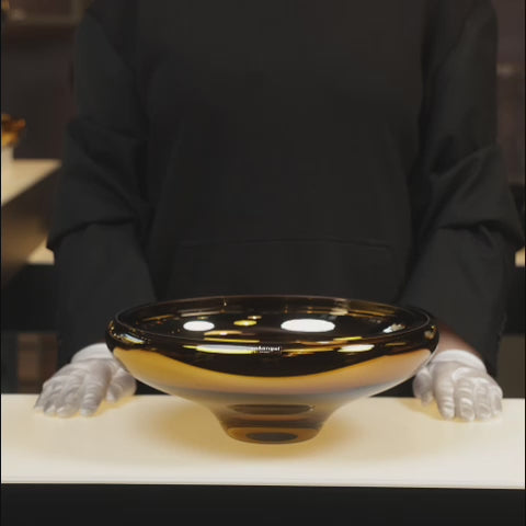 DECO large amber bowl