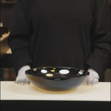 IN-BETWEEN flat black bowl