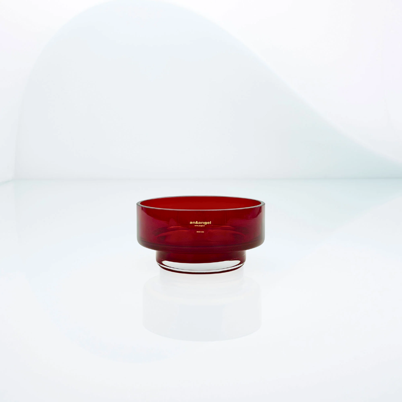 MOON mini translucent red bowl