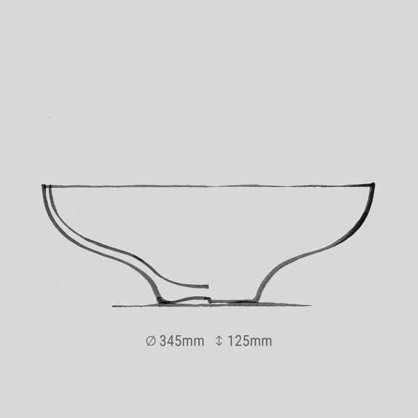 IN-BETWEEN large splashed black bowl